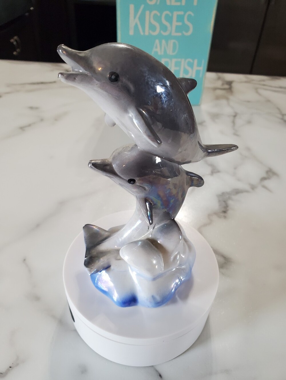 Iridescent Dolphins Figurine - Picture 12 of 13